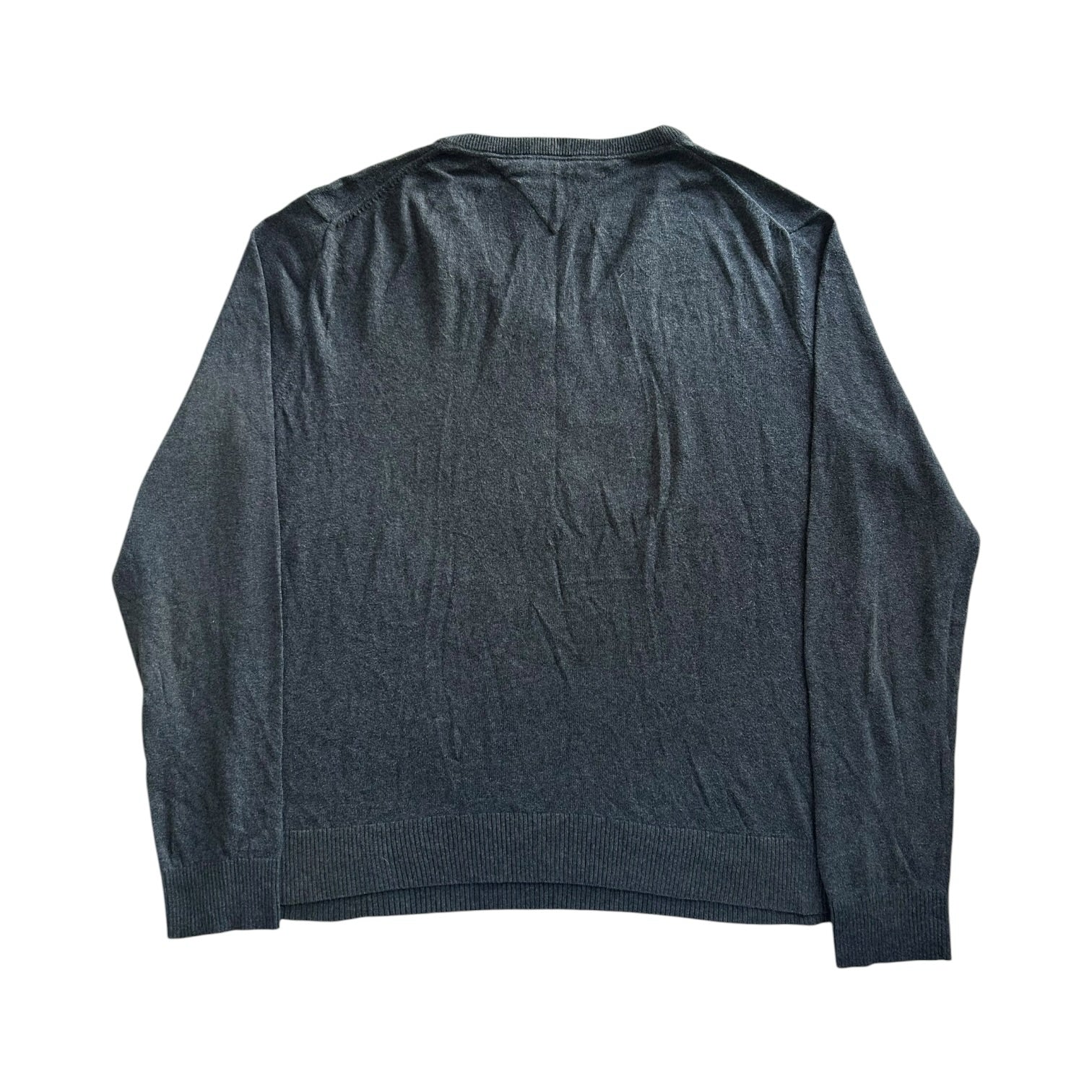 XXL Tommy Hilfiger Dark Grey V-Neck Knitted Jumper