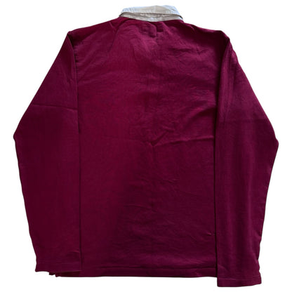 Medium Burgundy Red Rugby Shirt