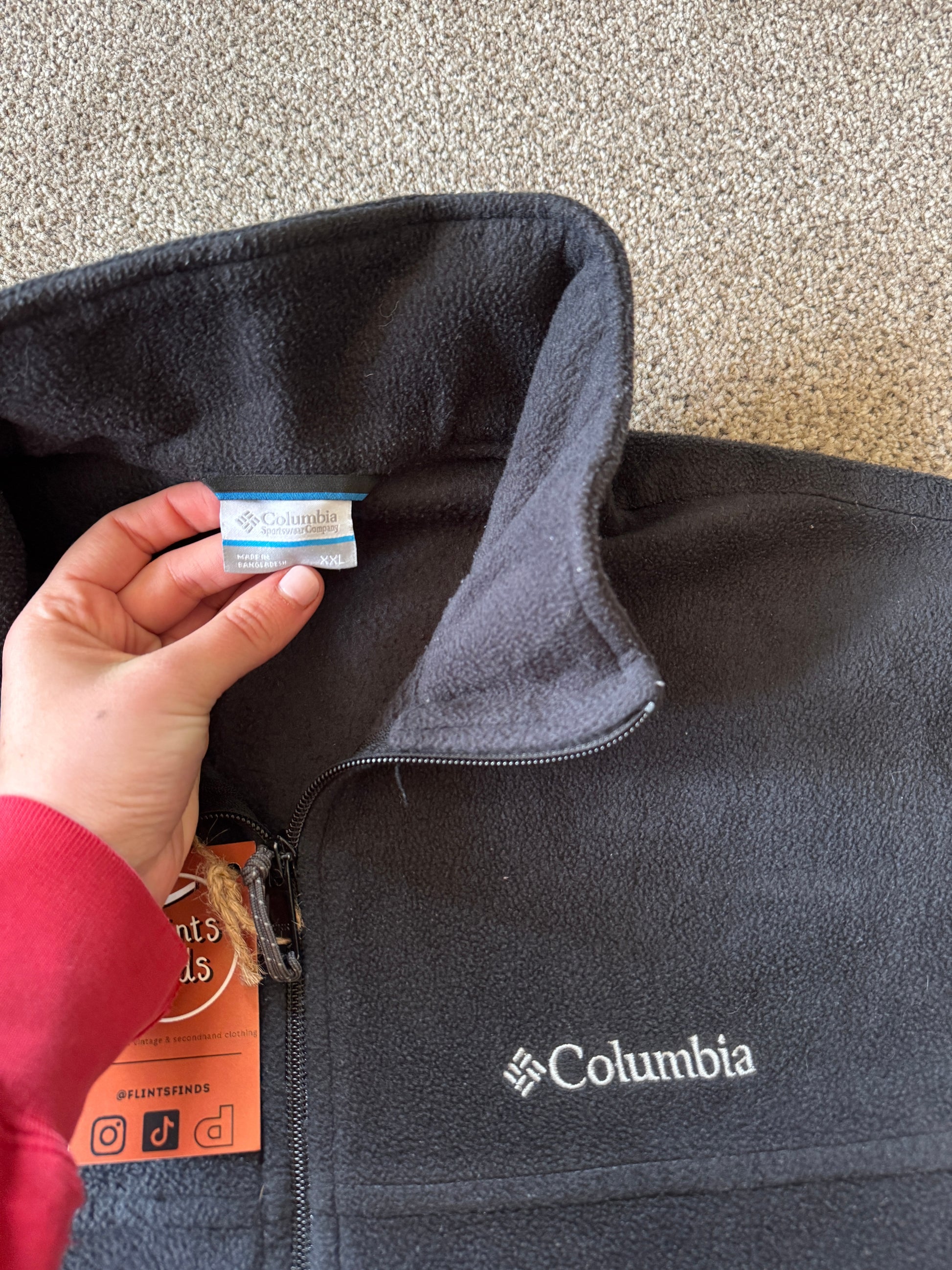 XXL Columbia Black Full Zip Fleece