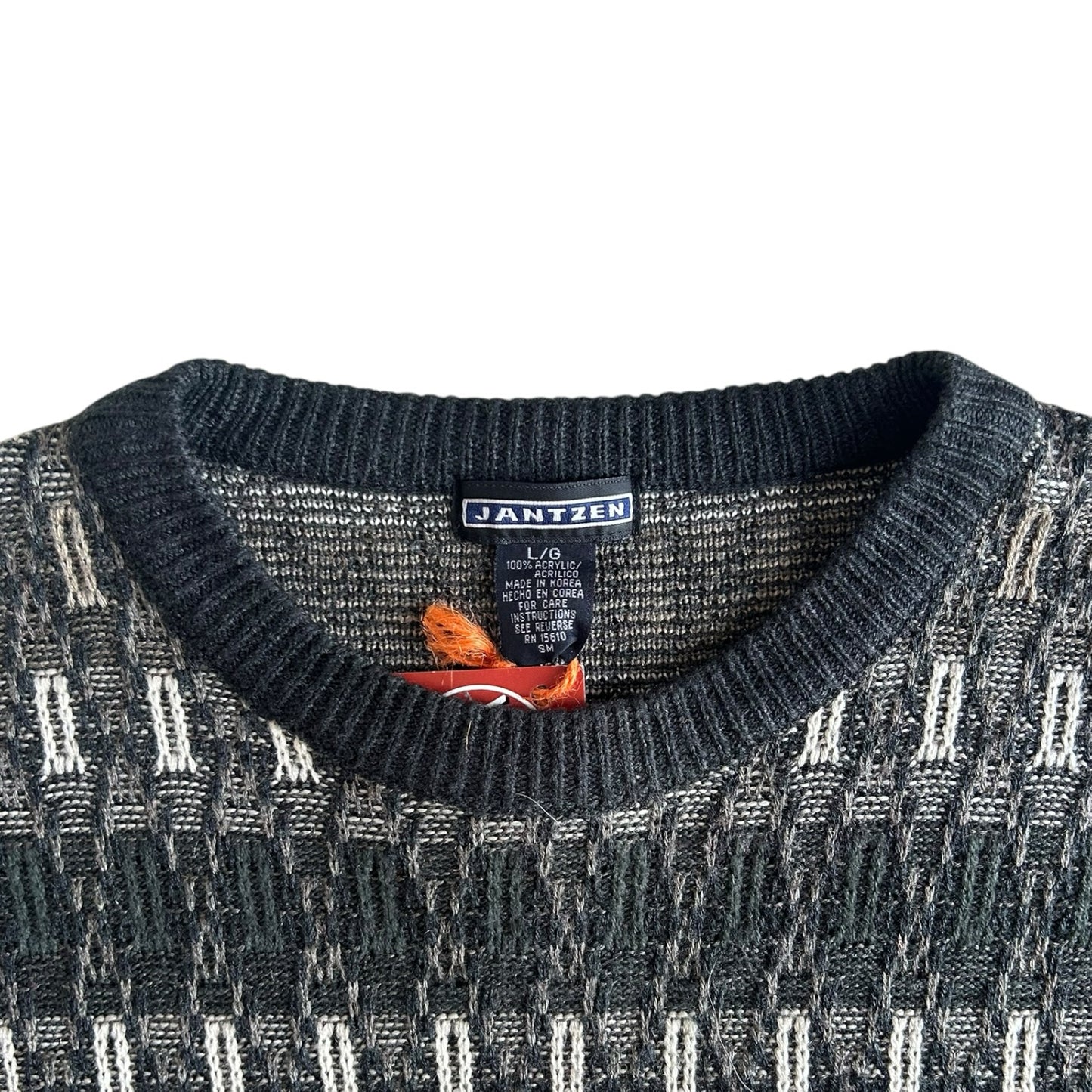 Large Jantzen Black Funky Knit Jumper