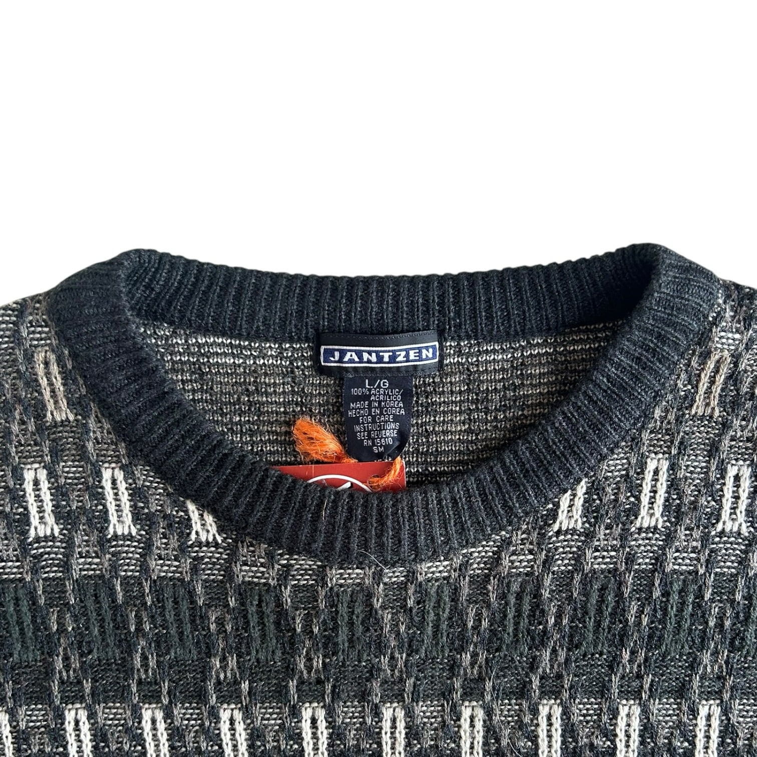 Large Jantzen Black Funky Knit Jumper