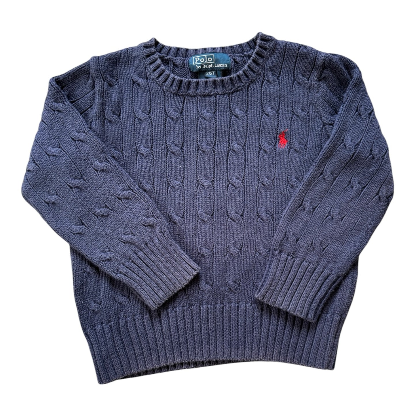 Aged 2 Ralph Lauren Navy Cable Knit Jumper