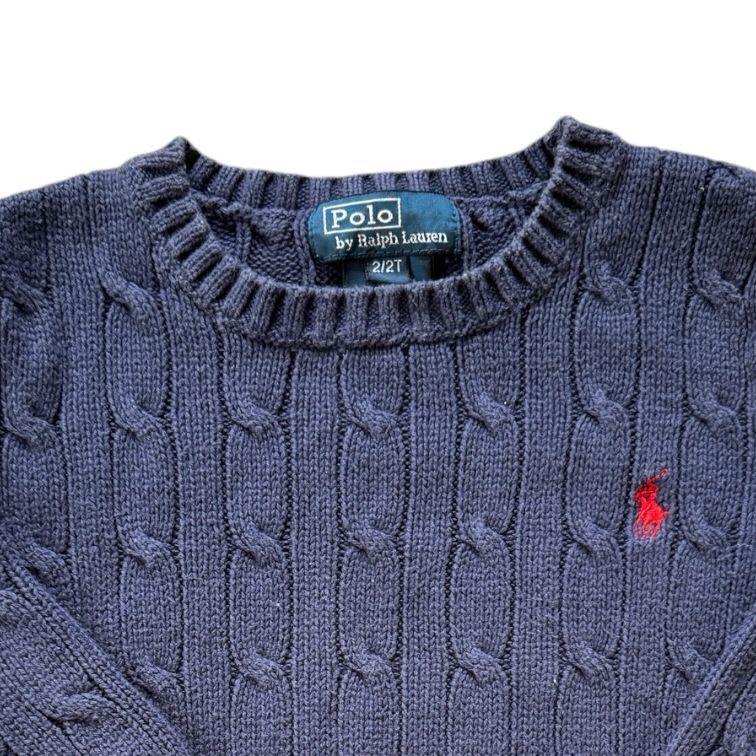 Aged 2 Ralph Lauren Navy Cable Knit Jumper