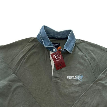 Extra large Throttleman Green Surf Club Rugby Shirt