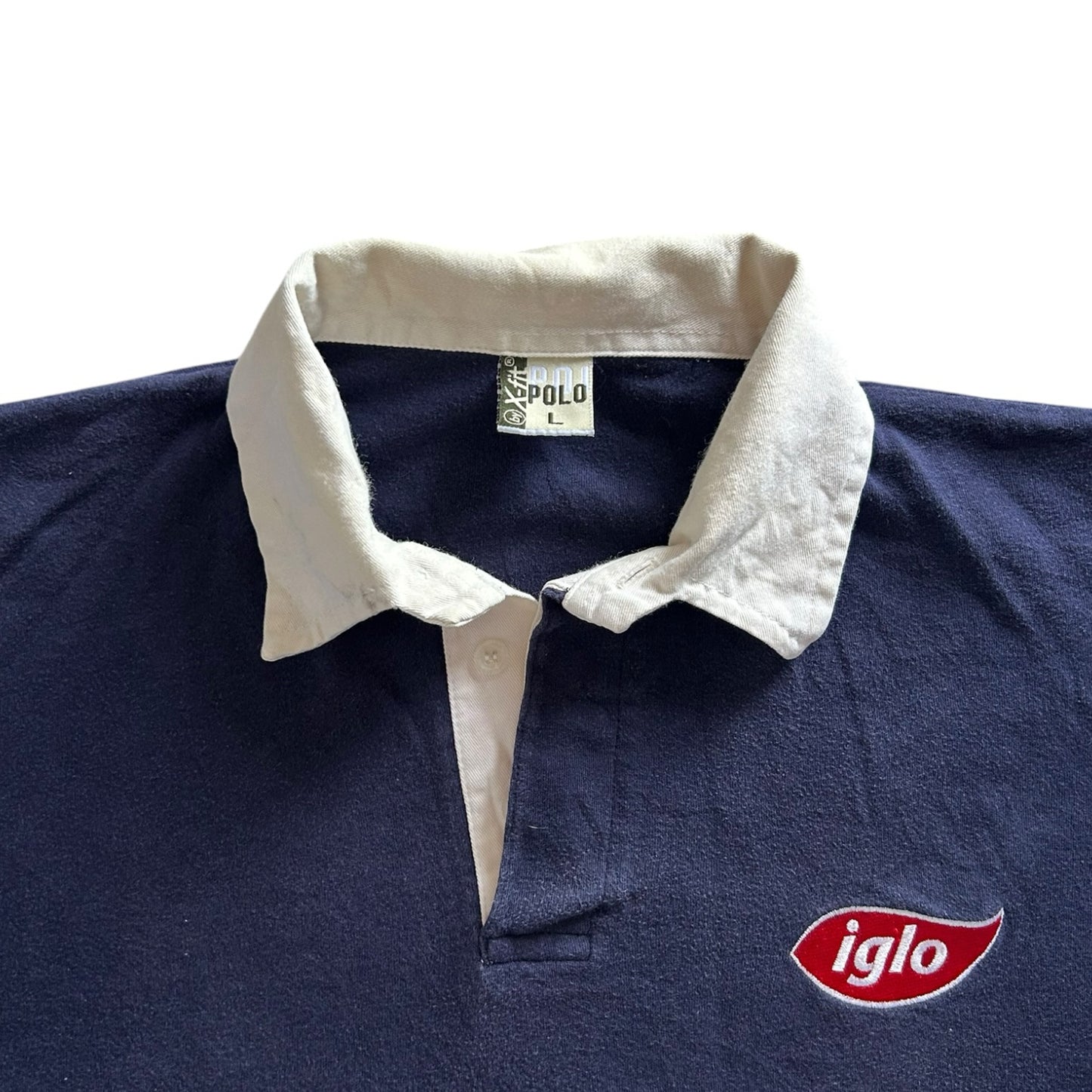 Large X-Fit Iglo Navy Rugby Shirt
