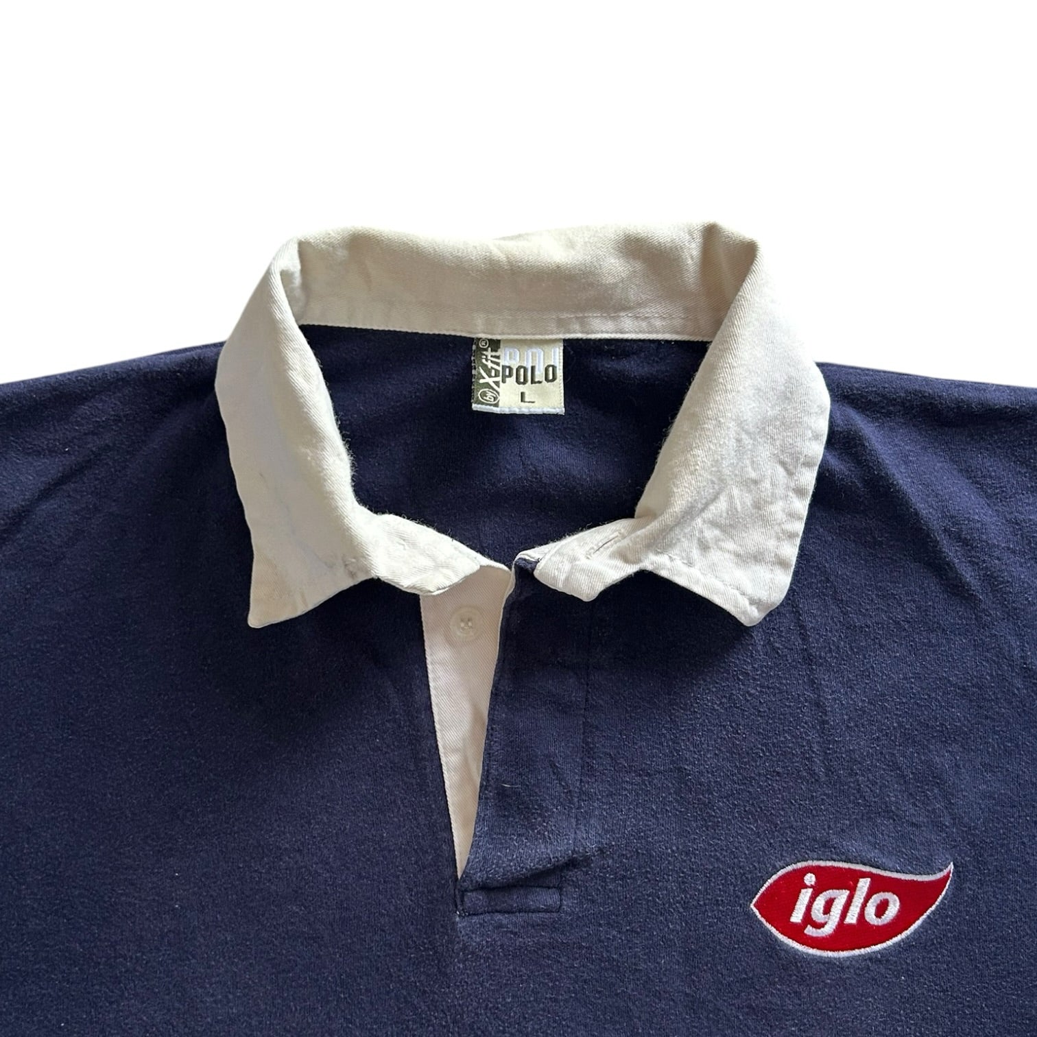 Large X-Fit Iglo Navy Rugby Shirt