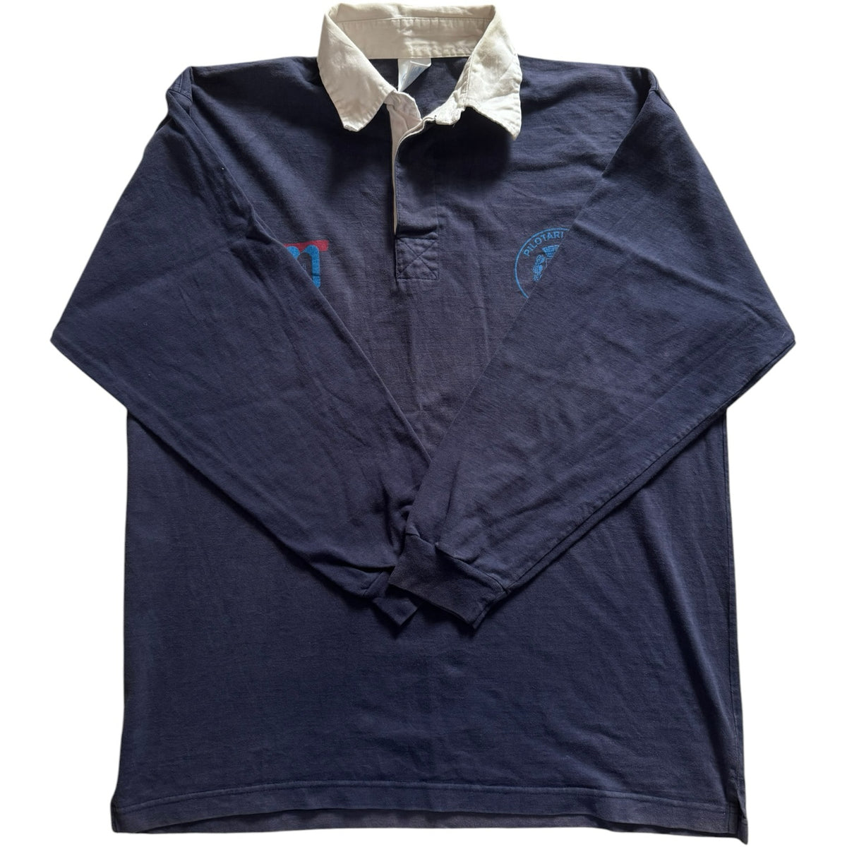 Large Classic Tee Navy French Club Rugby Shirt