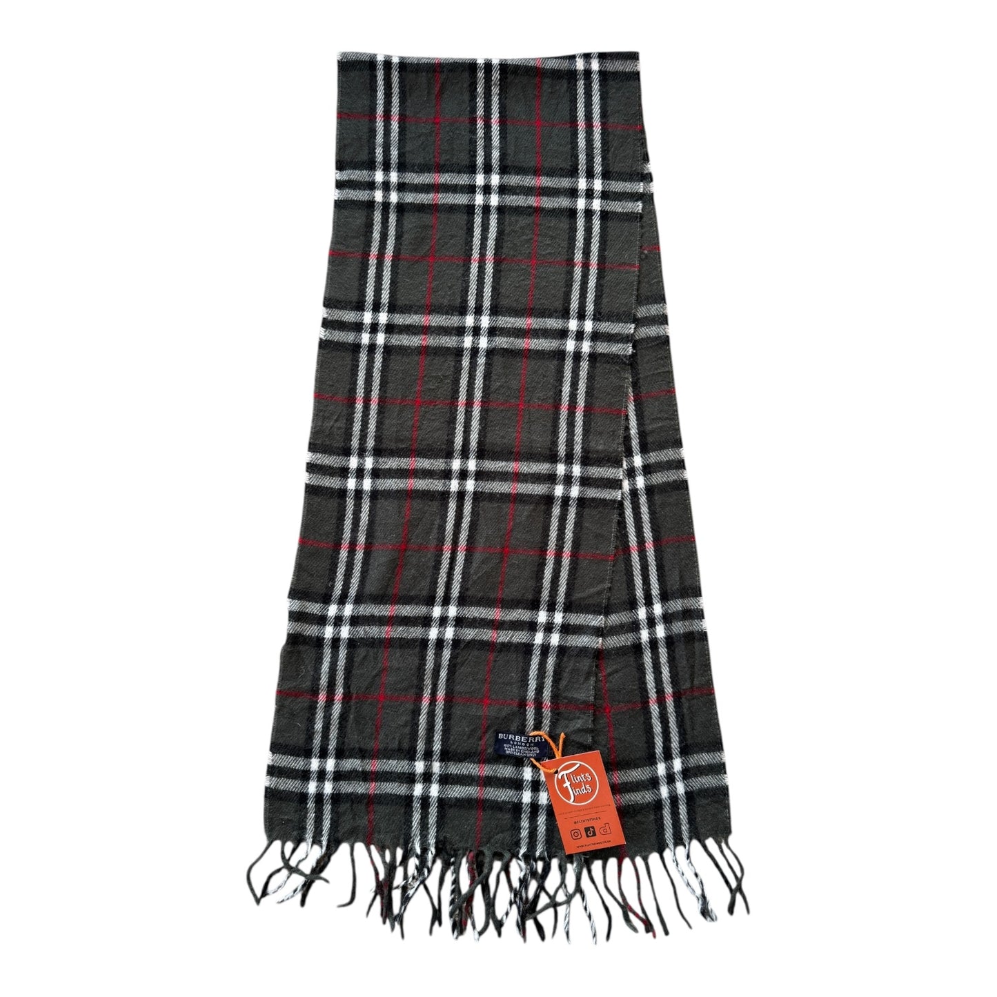 Burberry Grey Lambswool Scarf