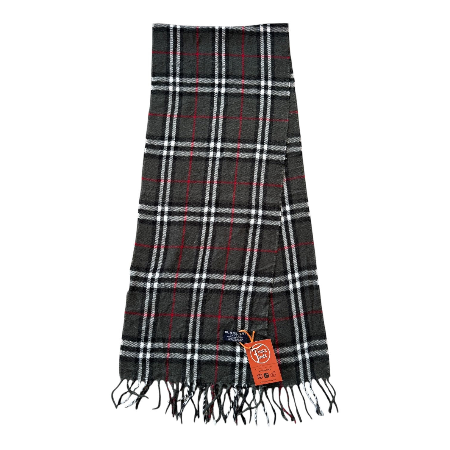 Burberry Grey Lambswool Scarf