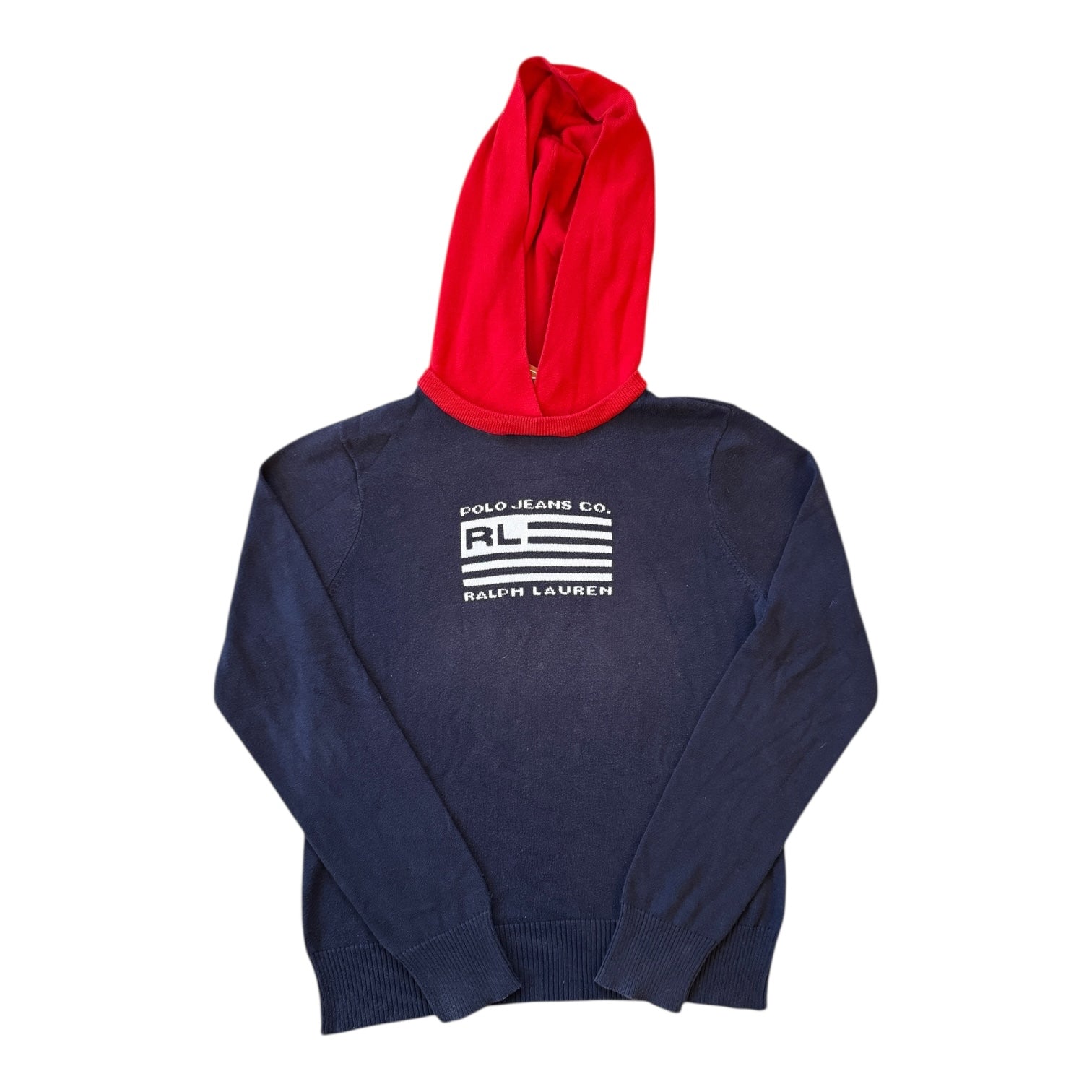 Woman's Medium Ralph Lauren Navy USA Flag Hoodie