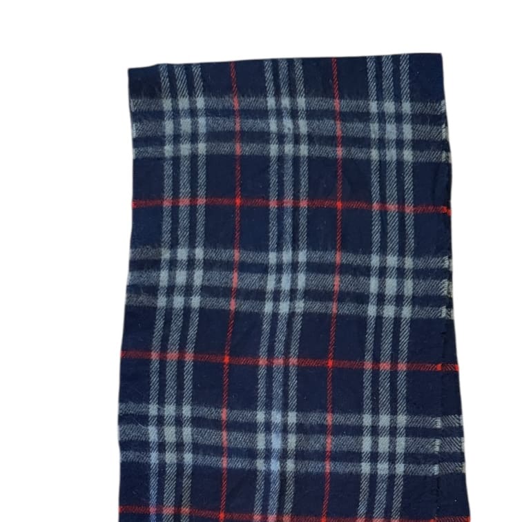 Burberry Navy Lambswool Scarf