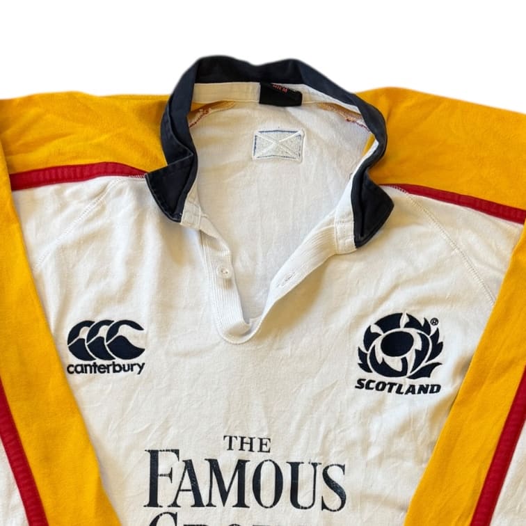 Medium 06/07 Canterbury White Scotland Rugby Shirt