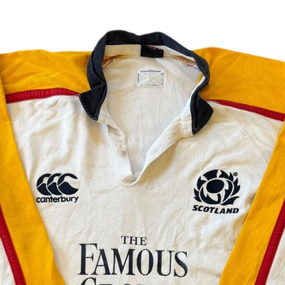 Medium 06/07 Canterbury White Scotland Rugby Shirt