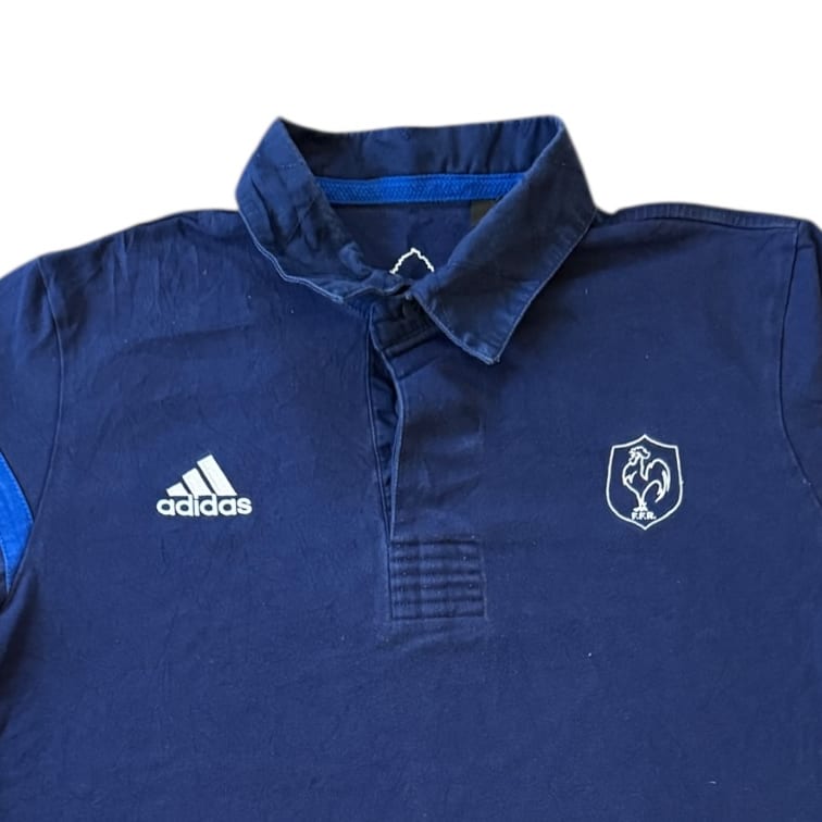 Large Adidas Navy France Rugby Polo