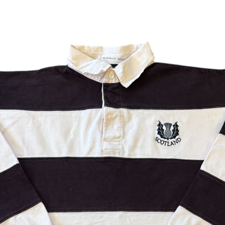 Medium Scotland White Rugby Shirt