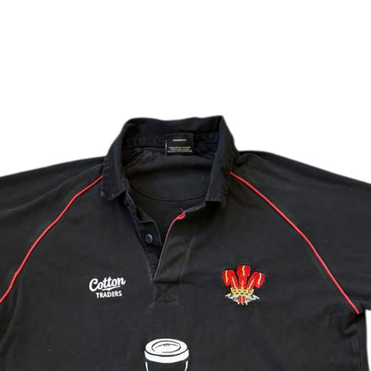 Extra large Cotton Traders Guinness Black Wales Rugby Shirt