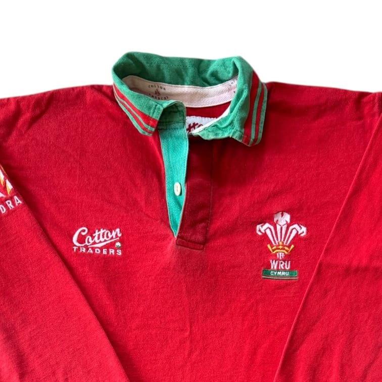 Medium 1992/93 Cotton Traders Wales Red Rugby Shirt