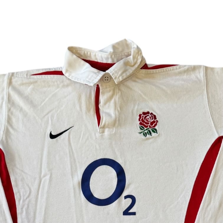 Aged 18-20 Nike 2003-05 England White Rugby Shirt