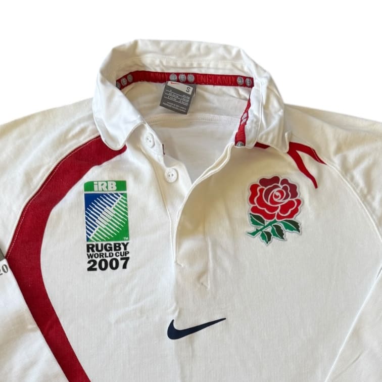 Small Nike 2007 White England Rugby Shirt