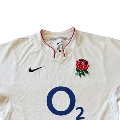 Small 2009 Nike White England Rugby Shirt
