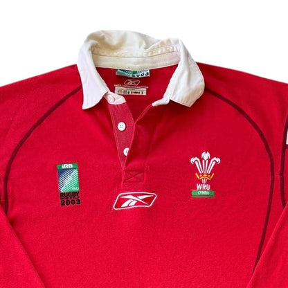 Large Reebok 2003 Wales Red Rugby Shirt