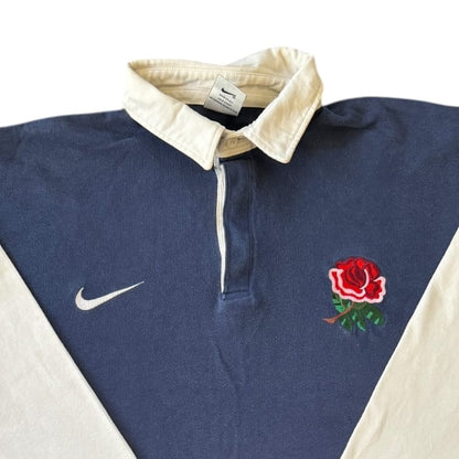 Extra large 1997-99 Nike England Navy Rugby Shirt