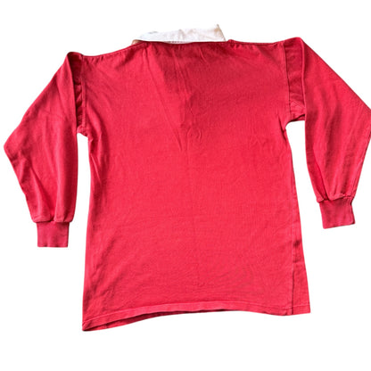 Small Cotton Traders Red Wales Rugby Shirt