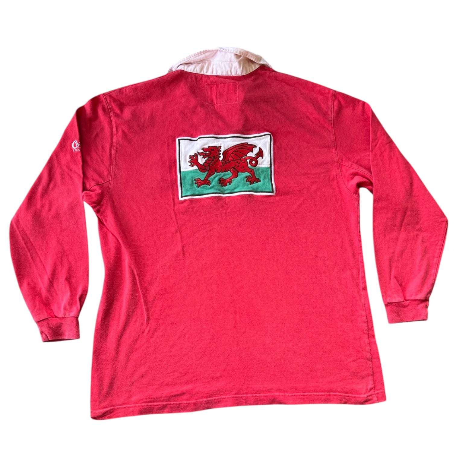 Extra large 1992-95 Cotton Traders Wales Red Rugby Shirt