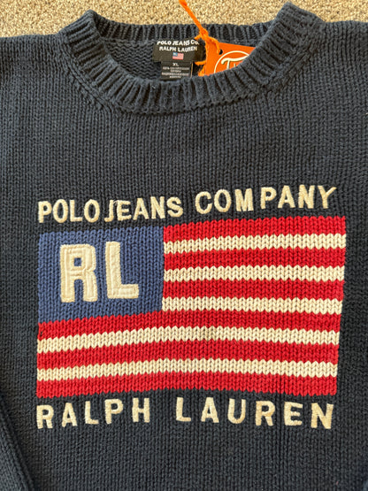 Extra large Ralph Lauren Navy USA Flag Jumper