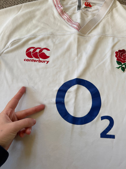 3XL Canterbury White England Rugby Shirt