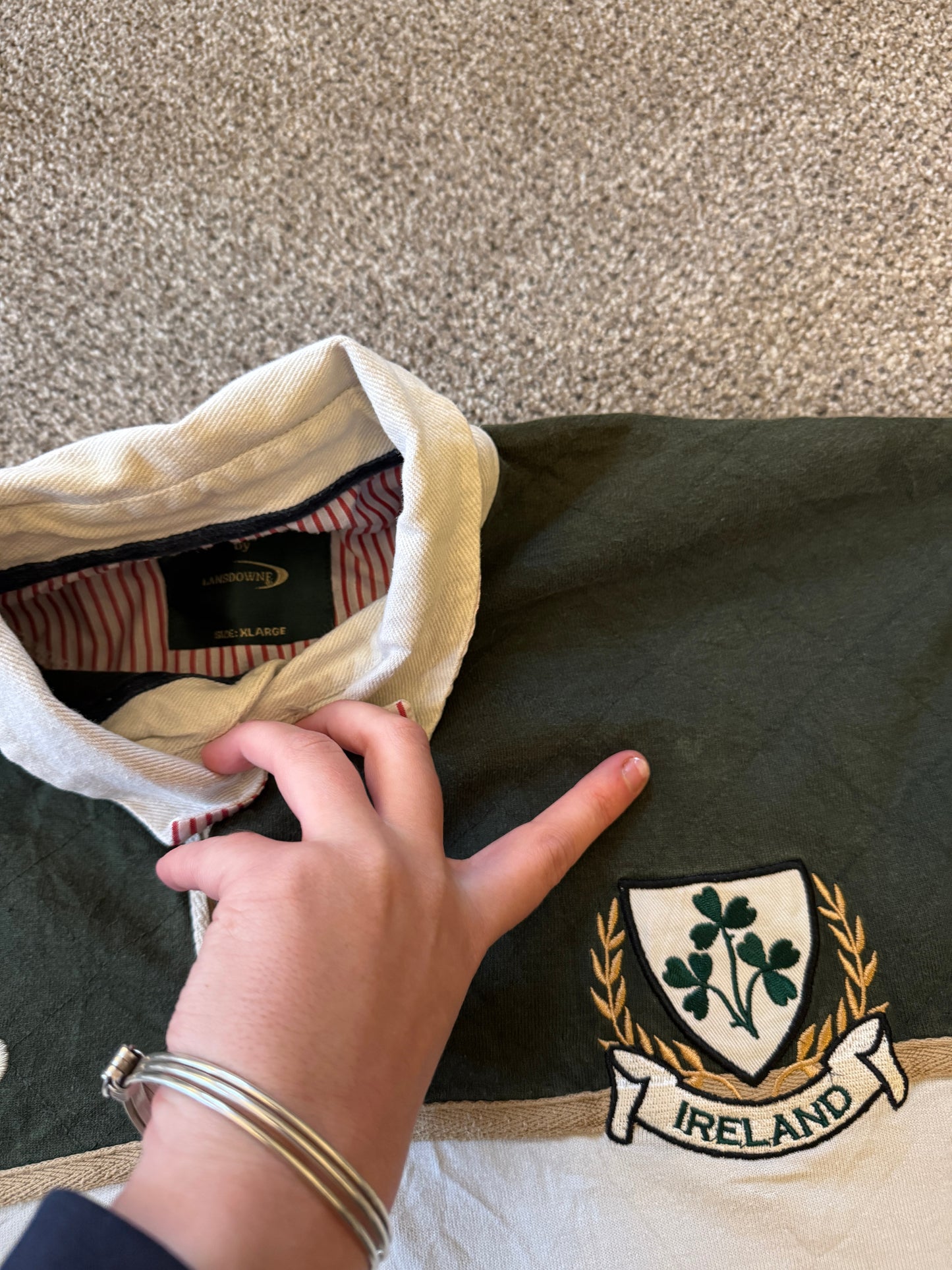 Extra large Lansdowne Green Ireland Rugby Shirt