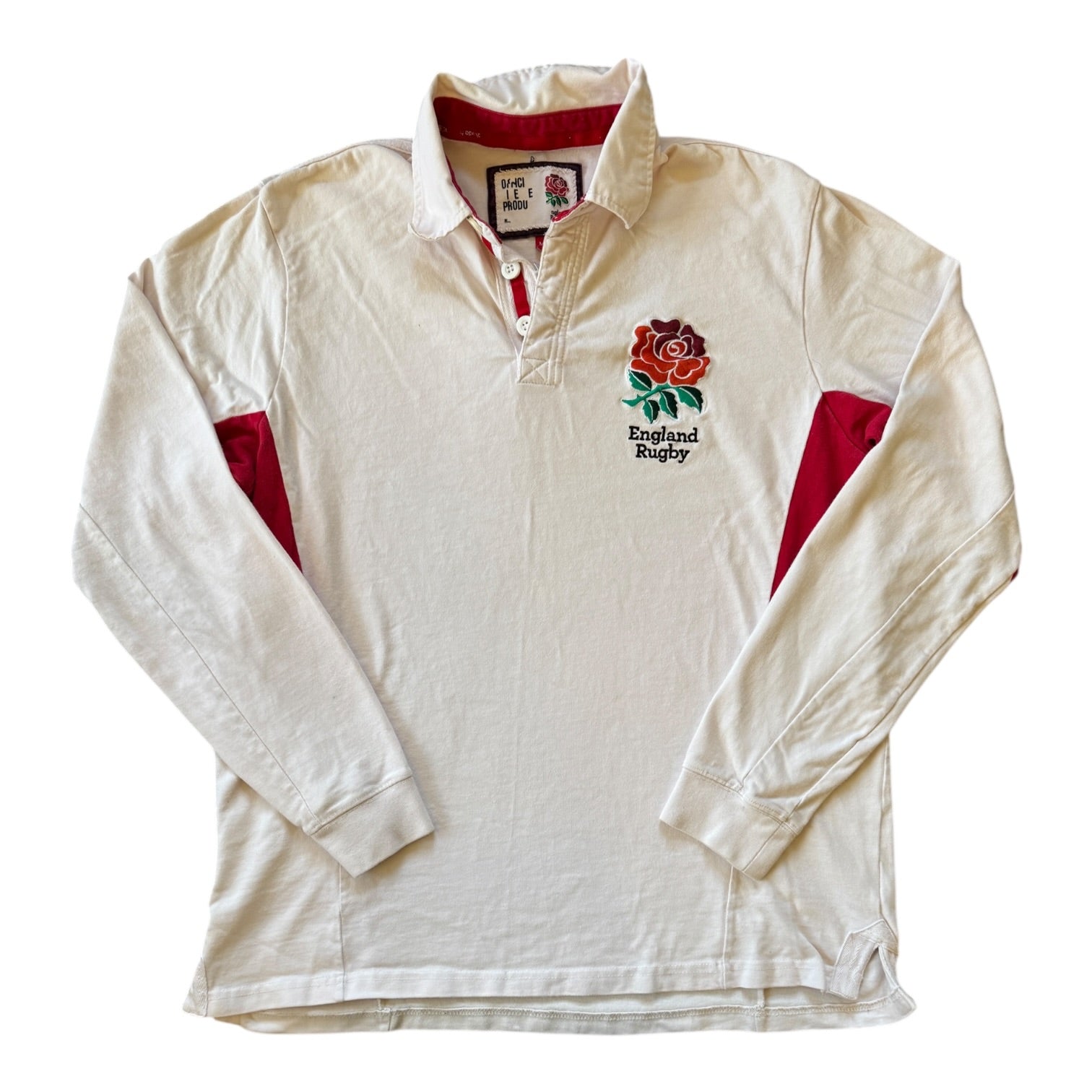 Medium England Rugby White Rugby Shirt