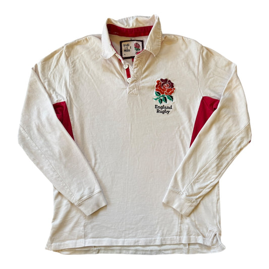 Medium England Rugby White Rugby Shirt