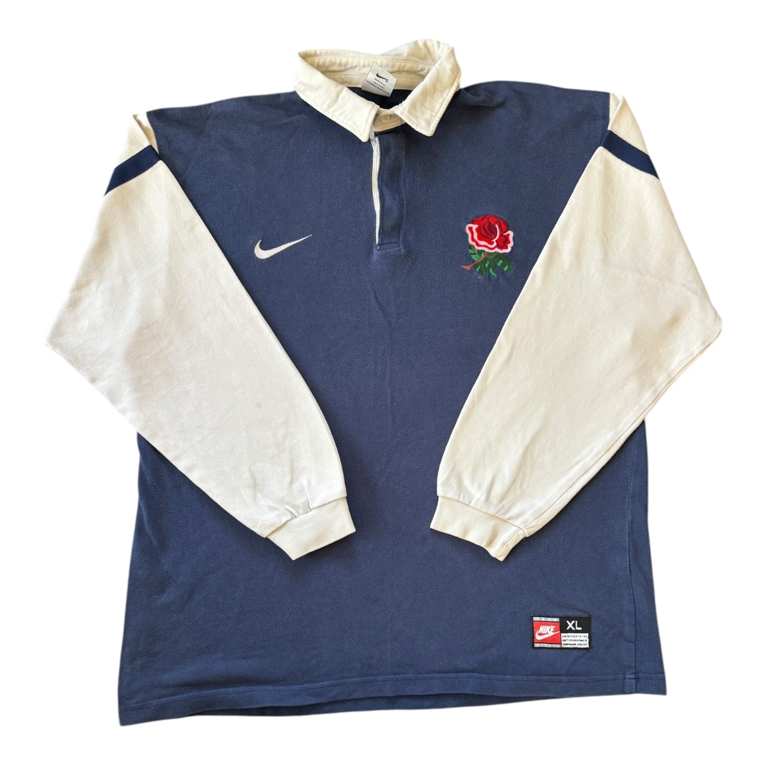 Extra large 1997-99 Nike England Navy Rugby Shirt