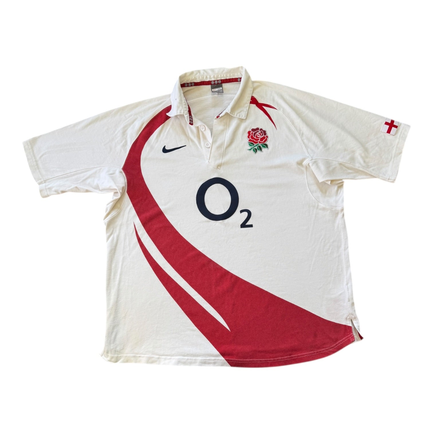 XXL Nike 2007-09 White England Rugby Shirt