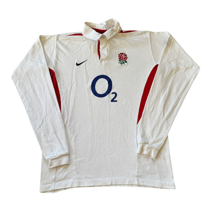Aged 18-20 Nike 2003-05 England White Rugby Shirt