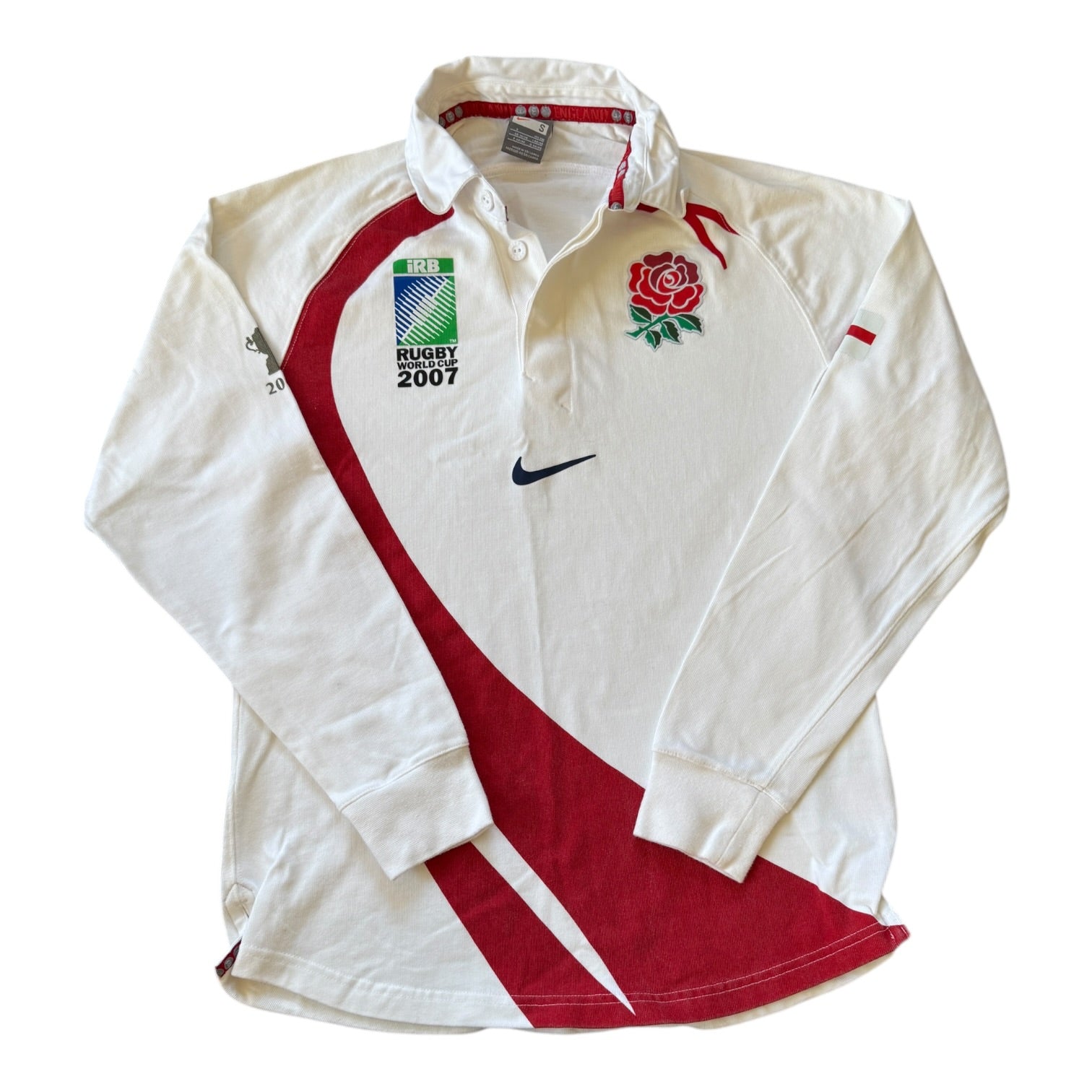 Small Nike 2007 White England Rugby Shirt