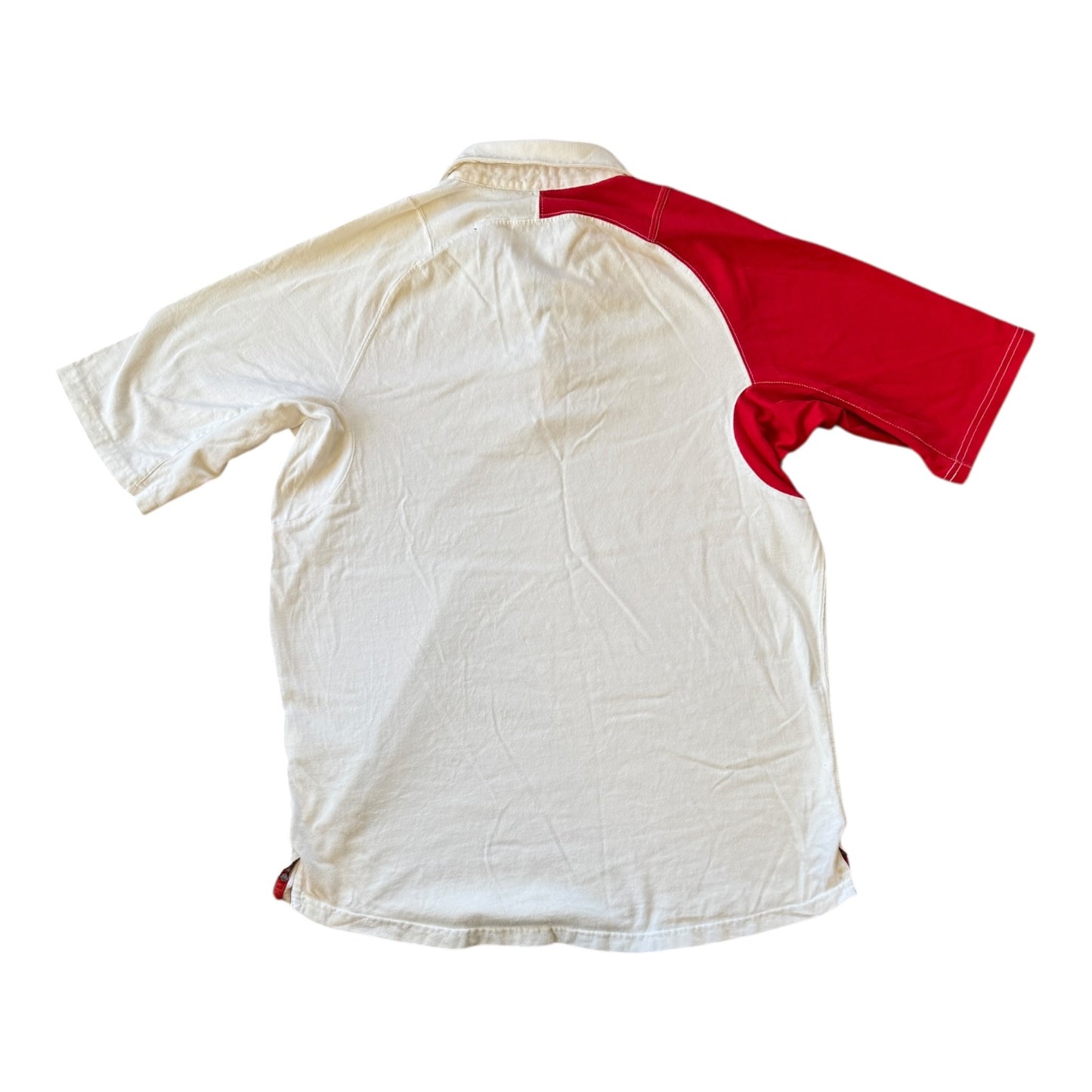 Large Nike White England Rugby Polo Shirt