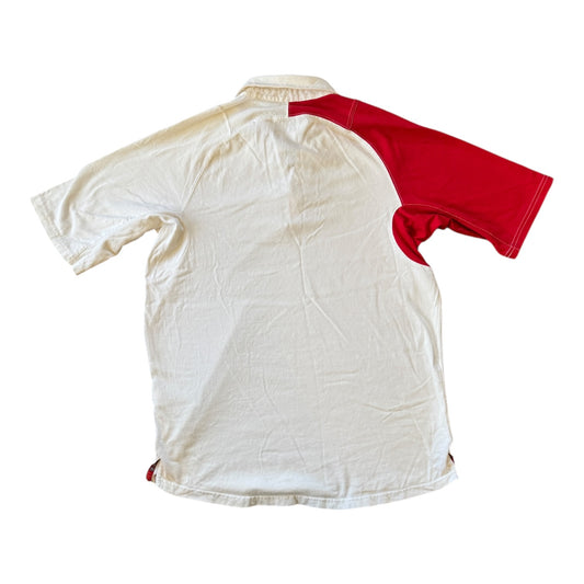 Large Nike White England Rugby Polo Shirt