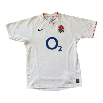 Small 2009 Nike White England Rugby Shirt
