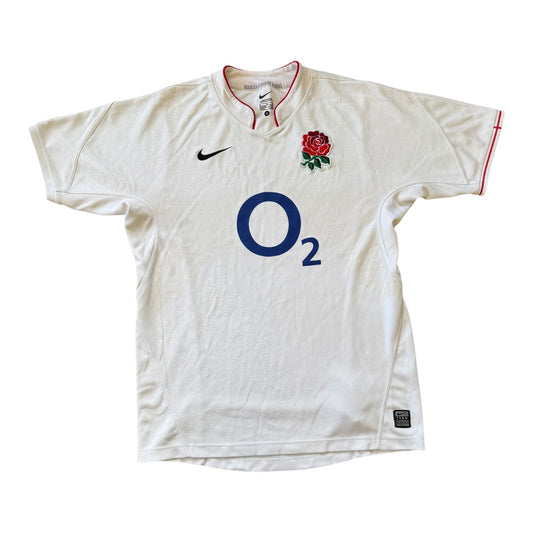 Small 2009 Nike White England Rugby Shirt