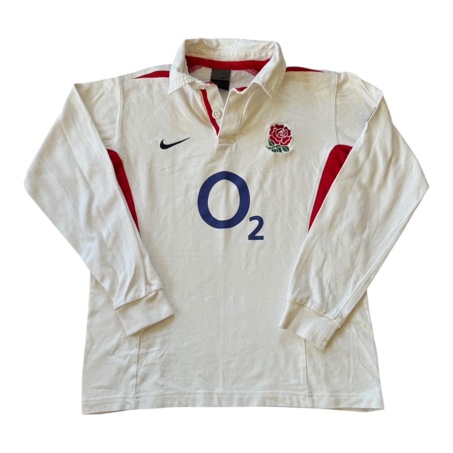 Medium 2003-05 Nike England White Rugby Shirt
