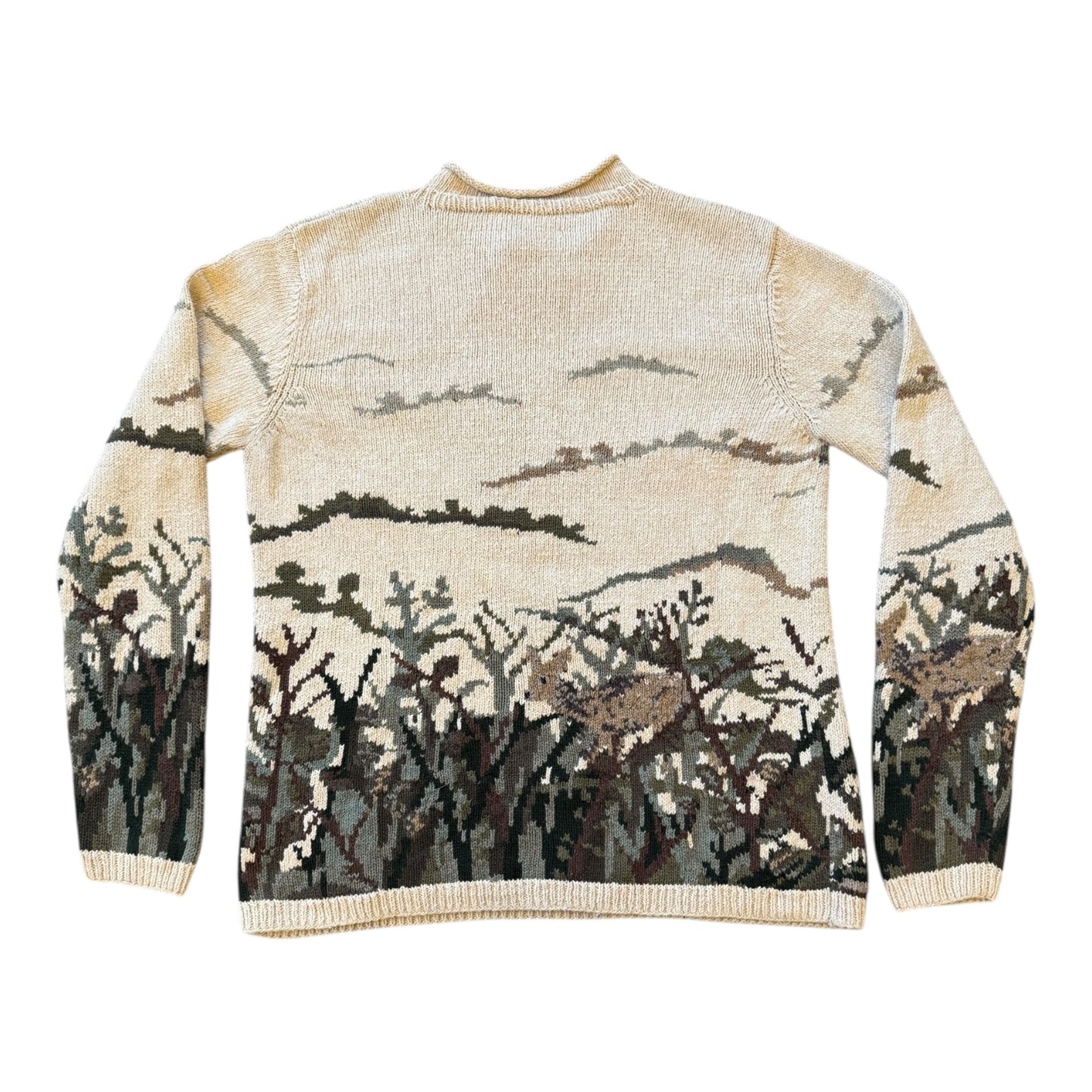 Woman's Small Ralph Lauren Beige Knitted Deer Jumper