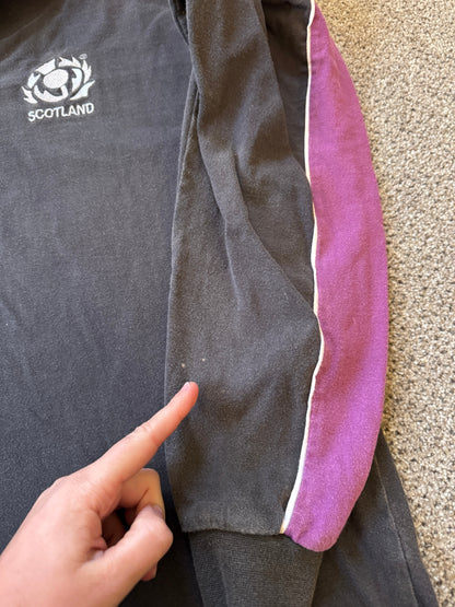 Large Cotton Oxford 1999/2000 Black Scotland Rugby Shirt