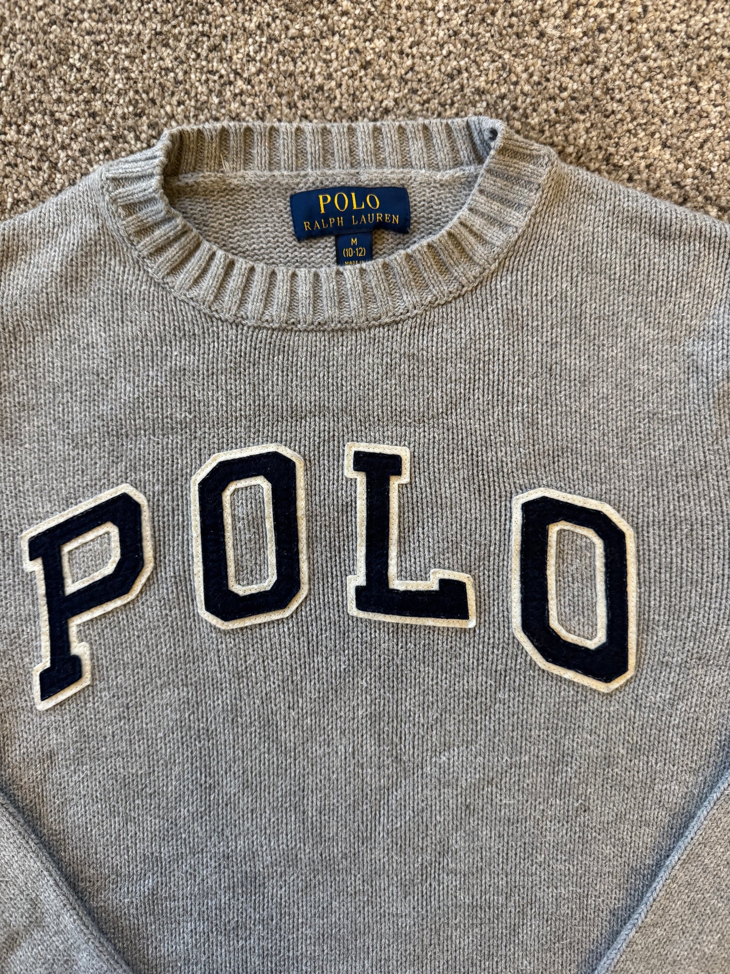 XXS Ralph Lauren Grey Polo Knitted Jumper