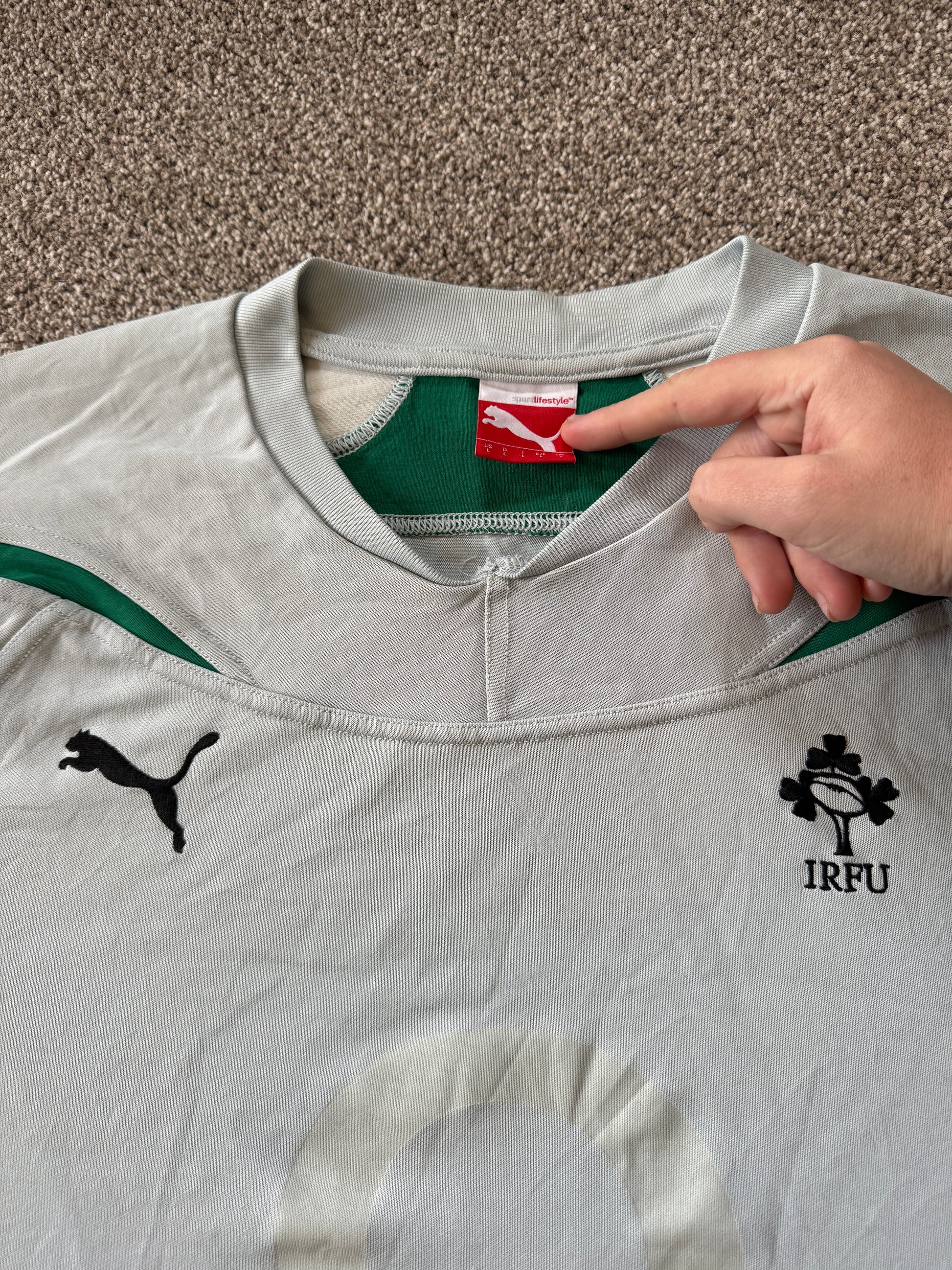 Large Puma Grey Ireland Rugby Shirt