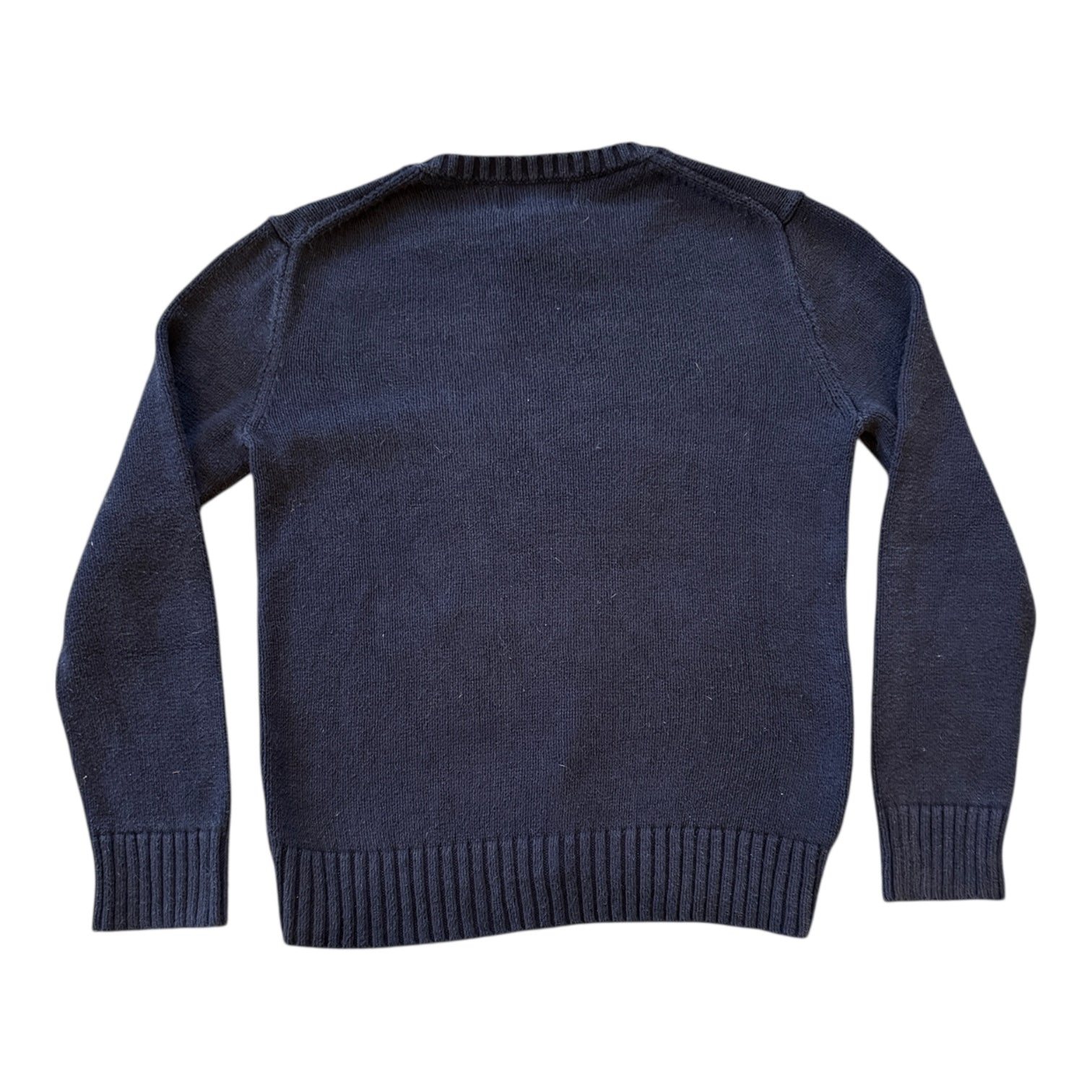 Aged 10-12 Ralph Lauren Navy Knitted Polo Bear Jumper
