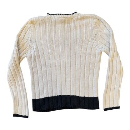 Woman's Medium Ralph Lauren White USA Flag Jumper