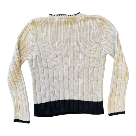 Woman's Medium Ralph Lauren White USA Flag Jumper