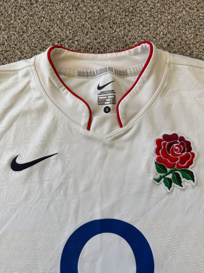 Small 2009 Nike White England Rugby Shirt